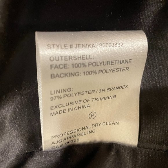 SOSKEN STUDIOS WOMEN'S FAUX LEATHER BLACK JACKET SIZE 1/USA 6 BNWOT - Picture 10 of 14